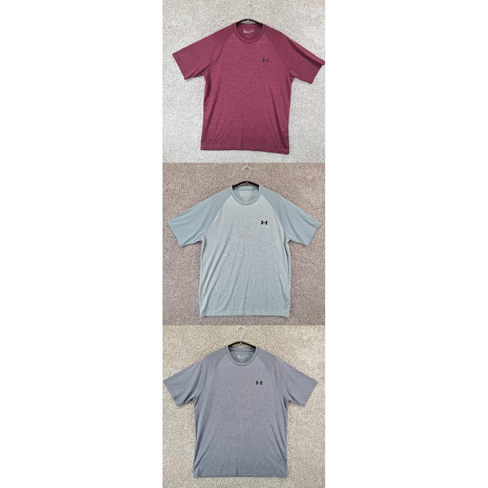 Under Armour T-Shirts Mens Large Short Sleeve Loose Fit Activewear Lot of 3